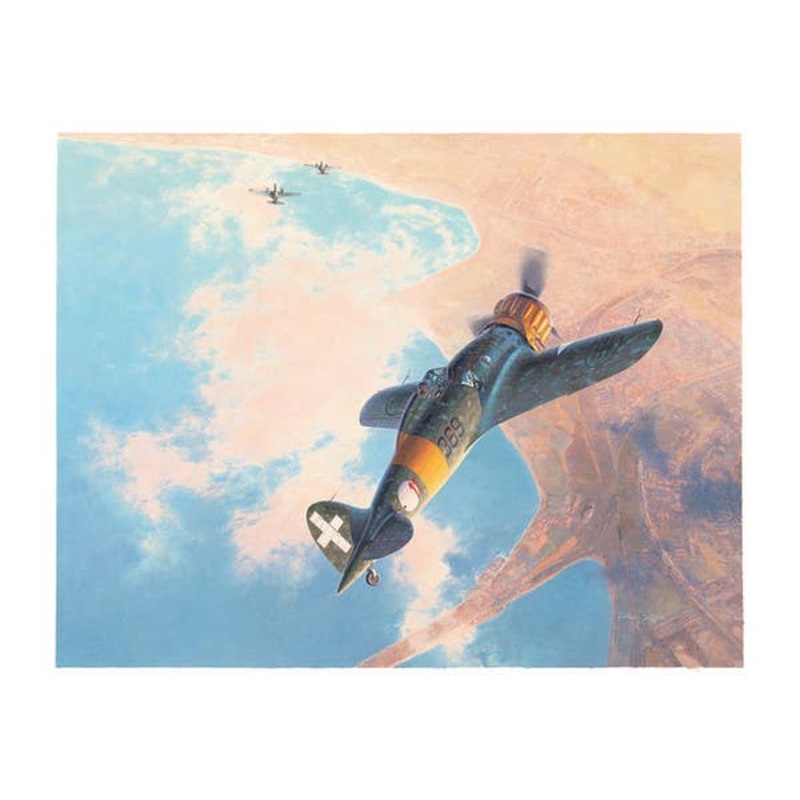 Shigeo Koike Art Print: Macchi MC.200 Saetta Fighter