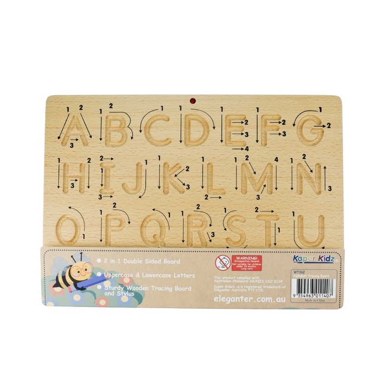 WOODEN ALPHABET TRACING BOARD