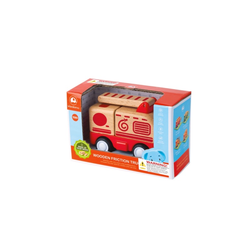 WOODEN FRICTION L&S FIRE TRUCK