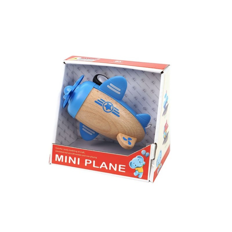 WOODEN FRICTION PROPELLOR PLANE W SOUND