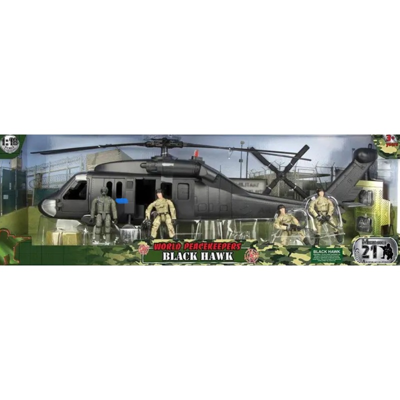 WORLD PEACE 1:18 BLACK HAWK HELICOPTER