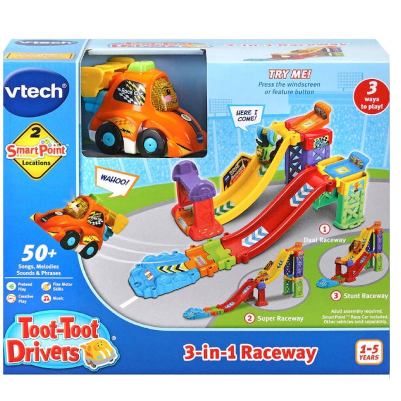 VTECH TOOT TOOT 3 IN 1 RACEWAY