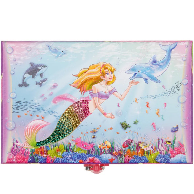 TRINKET BOX W LOCK MERMAID