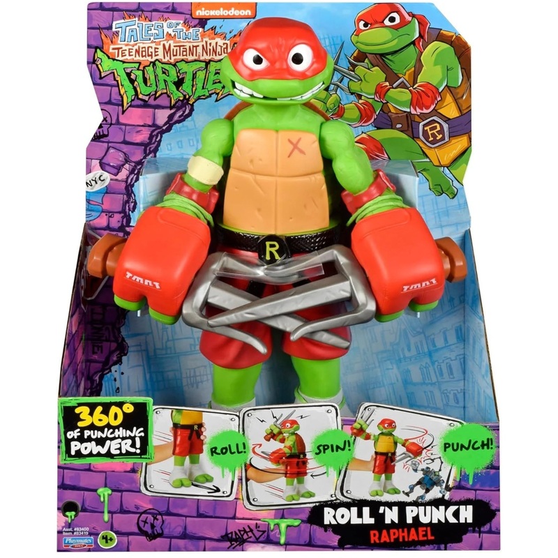 TMNT TV 12" ROLL & PUNCH RAPHAEL FIG