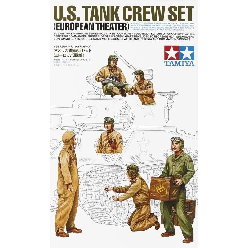 Tamiya 1:35 Us Tank Crew Euro Theater