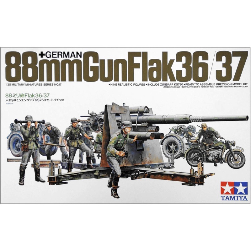 TAMIYA 1:35 88MM GUN FLAK 36/37