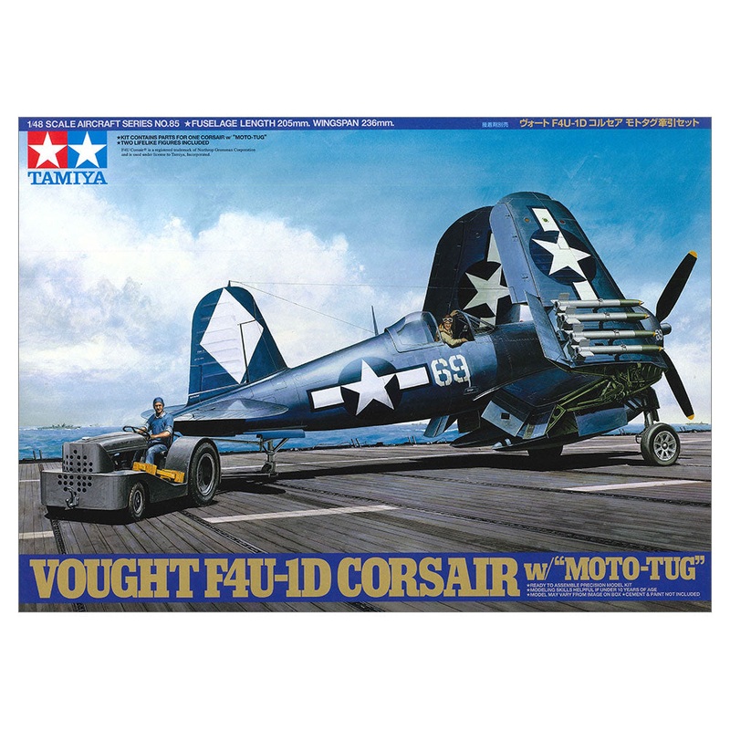 TAMIYA 1/48 F4U-1D CORSAIR W MOTO-TUG