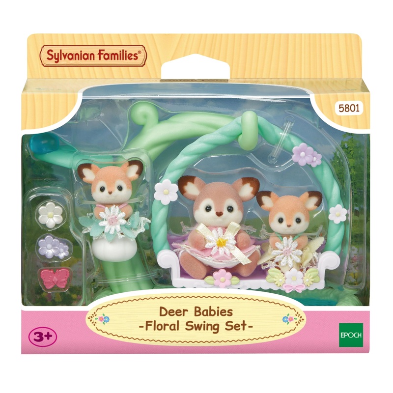 SYL/F DEER BABIES FLORAL SWING SET