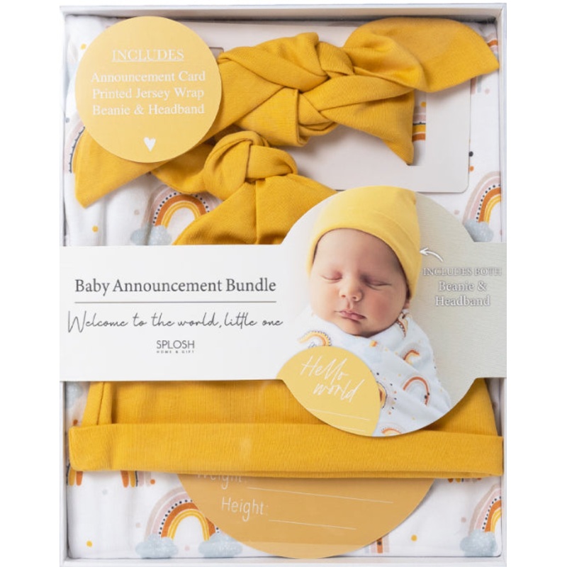 Splosh Baby Announcement Rainbows