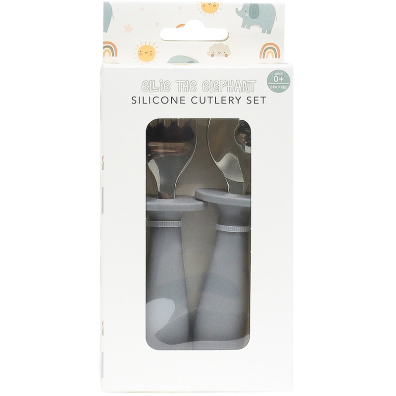 SPLOSH BABY ELEPHANT SILICONE CUTLERY SE