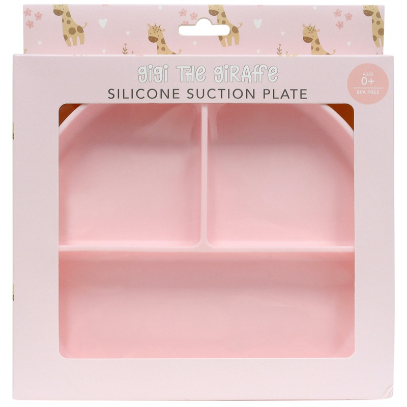SPLOSH BABY GIRAFFE SILICONE PLATE