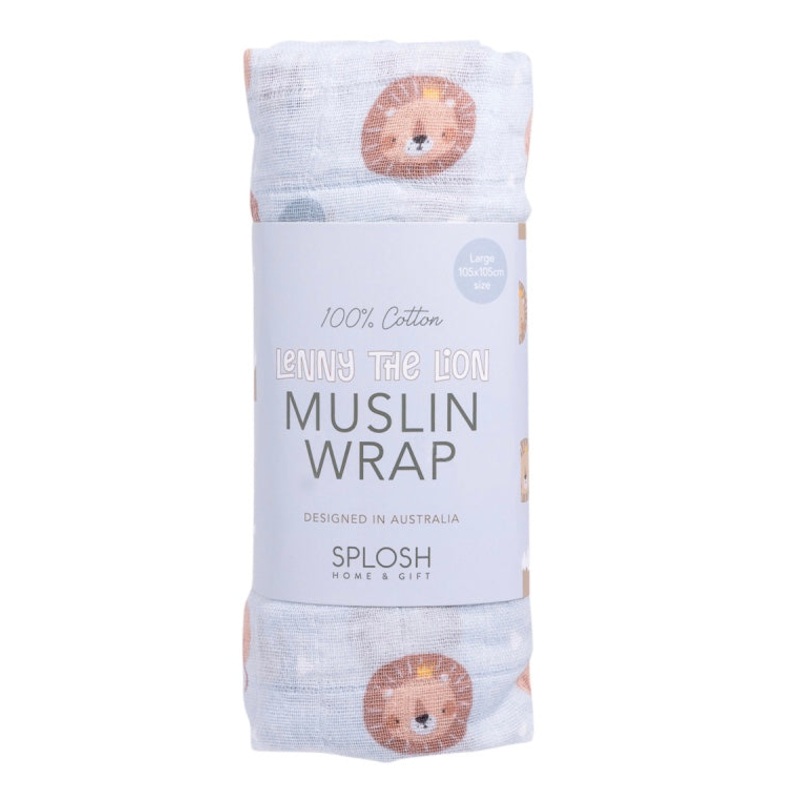 SPLOSH BABY LION MUSLIN WRAP