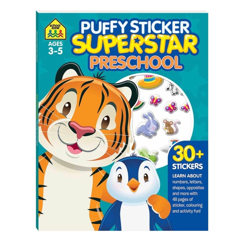 School Zone Puffy Sticker Superstar Pre