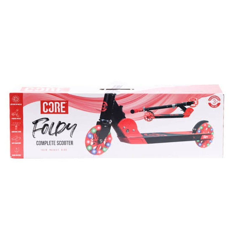 SCOOTER CORE KIDS FOLDY LED WHEELS RED