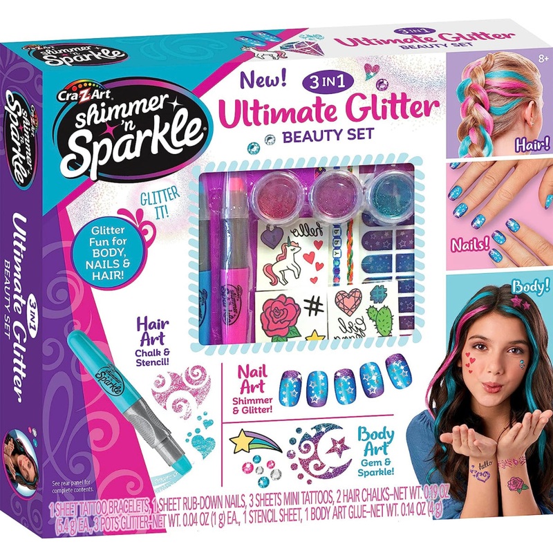SHIMMER N SPARKLE 3 IN 1 GLITTER BEAUTY