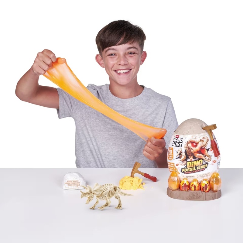 ROBO ALIVE LIGHT UP DINO FOSSIL AMBER AD