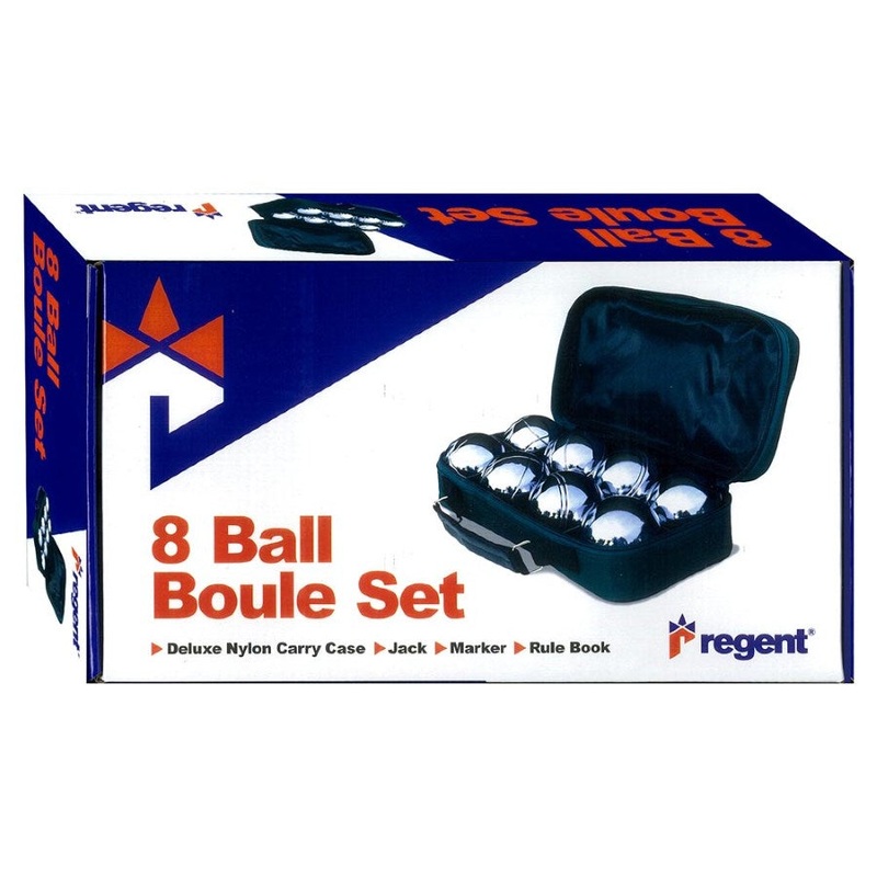 REGENT 8 BALL BOULE SET BOXED W/NYLON CC