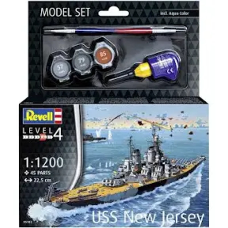 REVELL 1:1200 MODEL SET USS NEW JERSEY