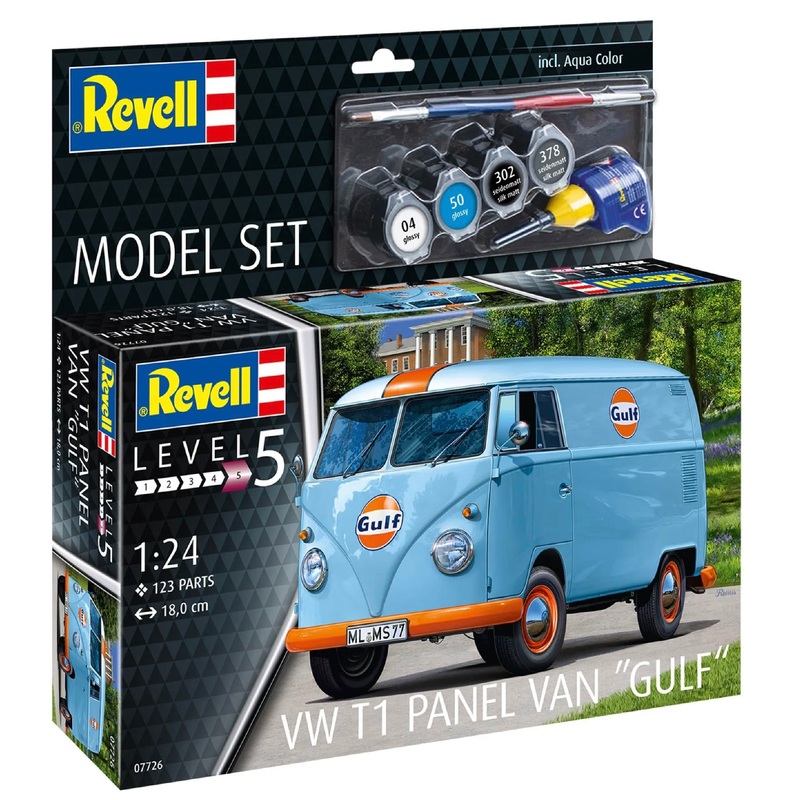 REVELL 1:24 VW T1 PANEL VAN MODEL SET