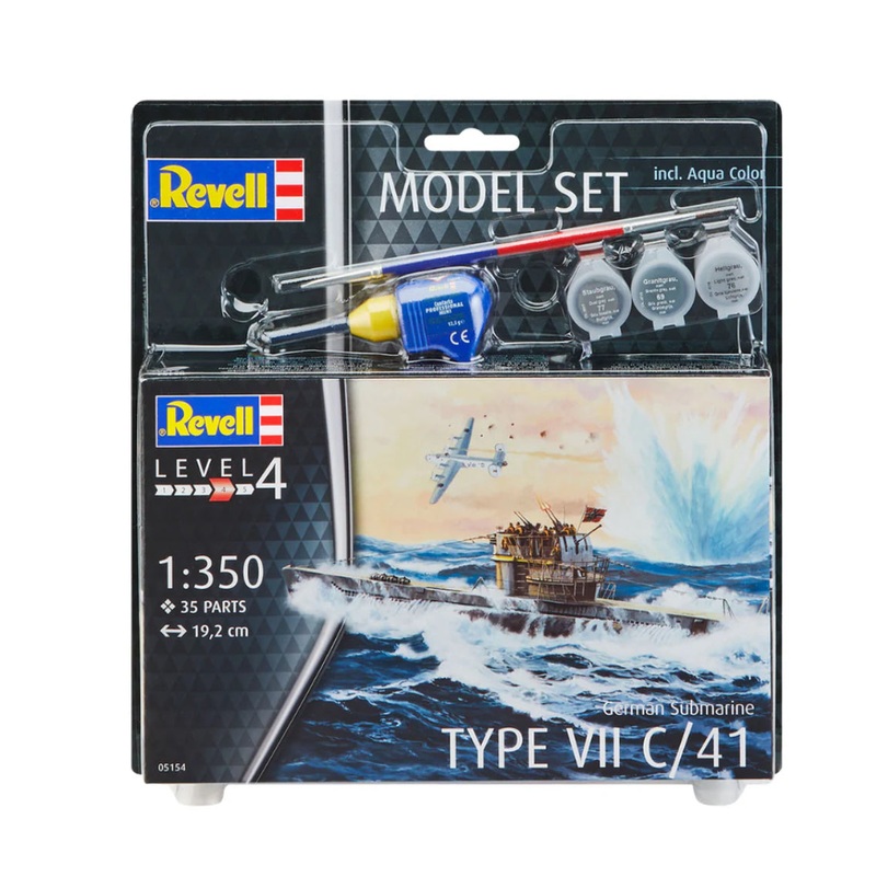 REVELL 1:350 MODEL SET GERMAN SUB VII C/