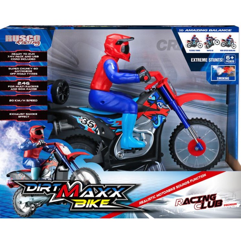R/C RUSCO DIRT MAX SMOKING MOTORBIKE