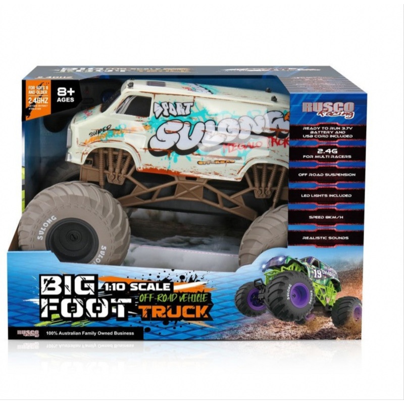 R/C RUSCO PURPLE/GREY BIG FOOT OFF ROAD