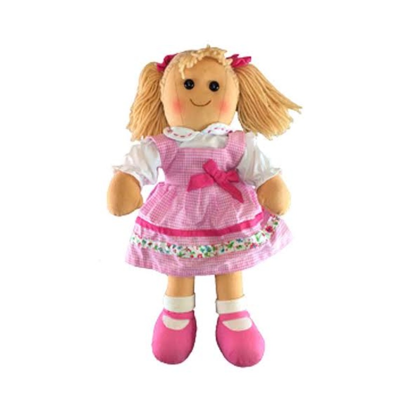 Rag Doll Yd952 Lulu Doll W Pink Bow 35Cm