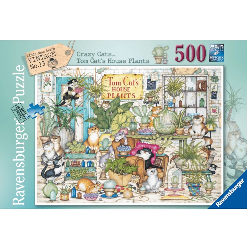 PUZZLE 500PC TOM CATS HOUSE PLANTS