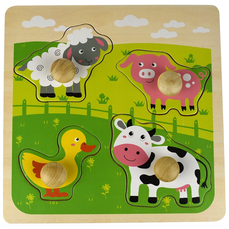 PUZZLE LARGE PEG FARM ANIMAL