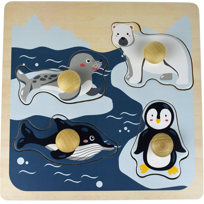 Puzzle Large Peg Polar Animal