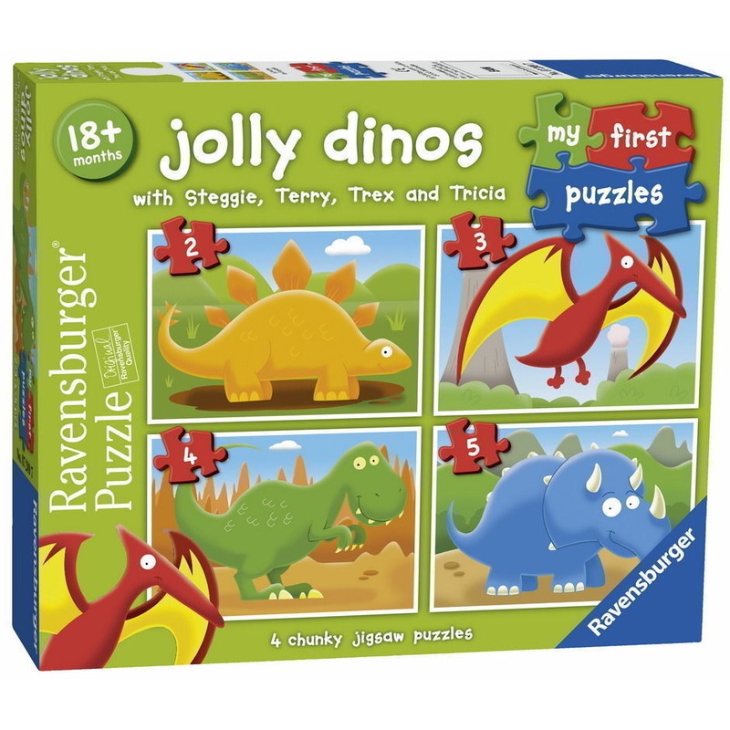 PUZZLE MY FIRST 2-3-4-5PCE JOLLY DINO