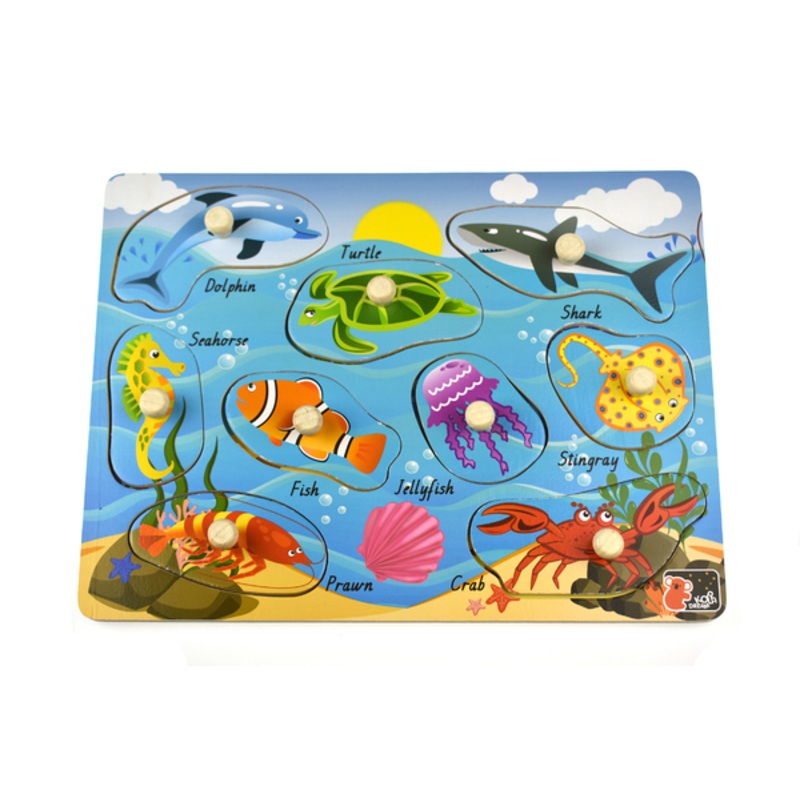 PUZZLE PEG 2 IN 1 SEA ANIMAL