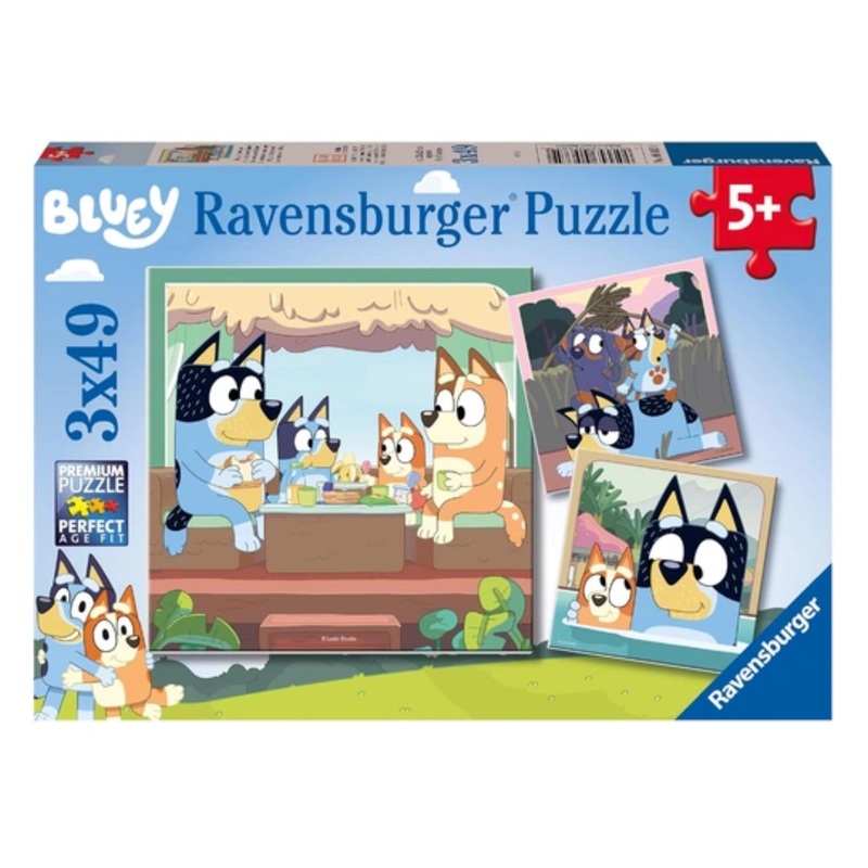PUZZLE 3X49PC BLUEY ADVENTURES