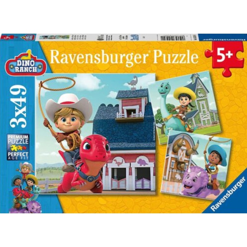 Puzzle 3X49Pc Dino Ranch Min And Miguel