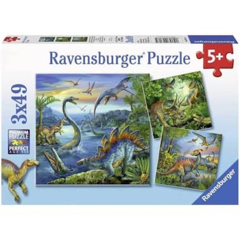 PUZZLE 3X49PC DINOSAUR FASCINATION