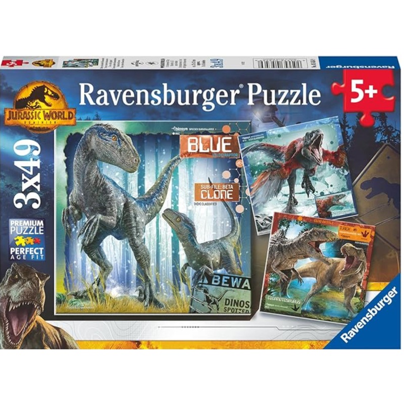 PUZZLE 3X49PC JURASSIC WORLD DOMINATION