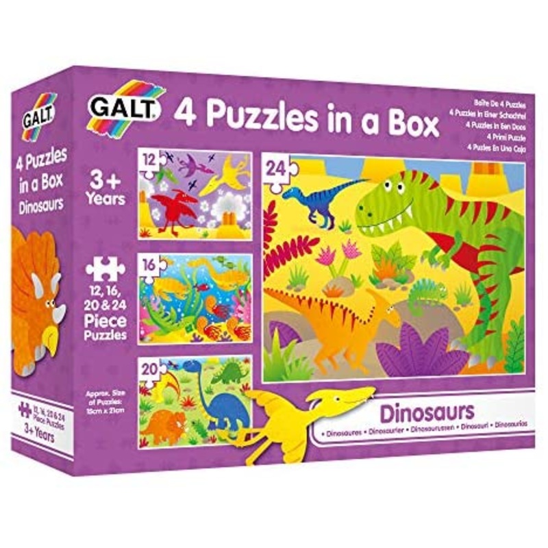 PUZZLE 4 IN A BOX GALT DINOSAURS