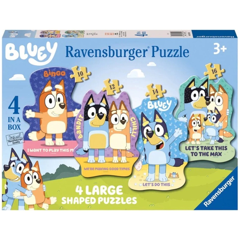 PUZZLE 4 LARGE SHAPED BLUEY