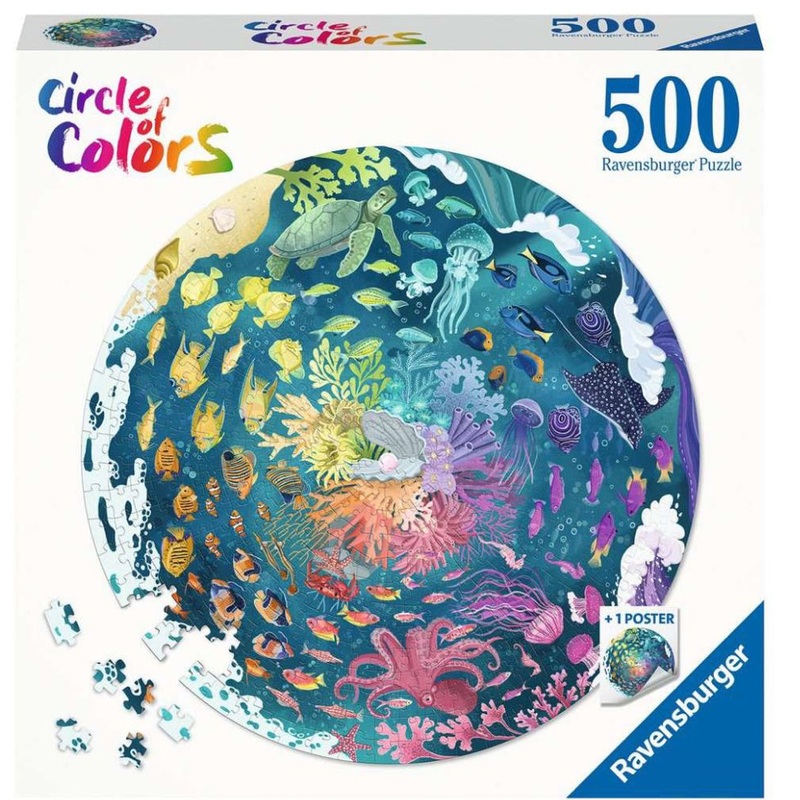 PUZZLE 500PC CIRCLE OF COLOR OCEAN