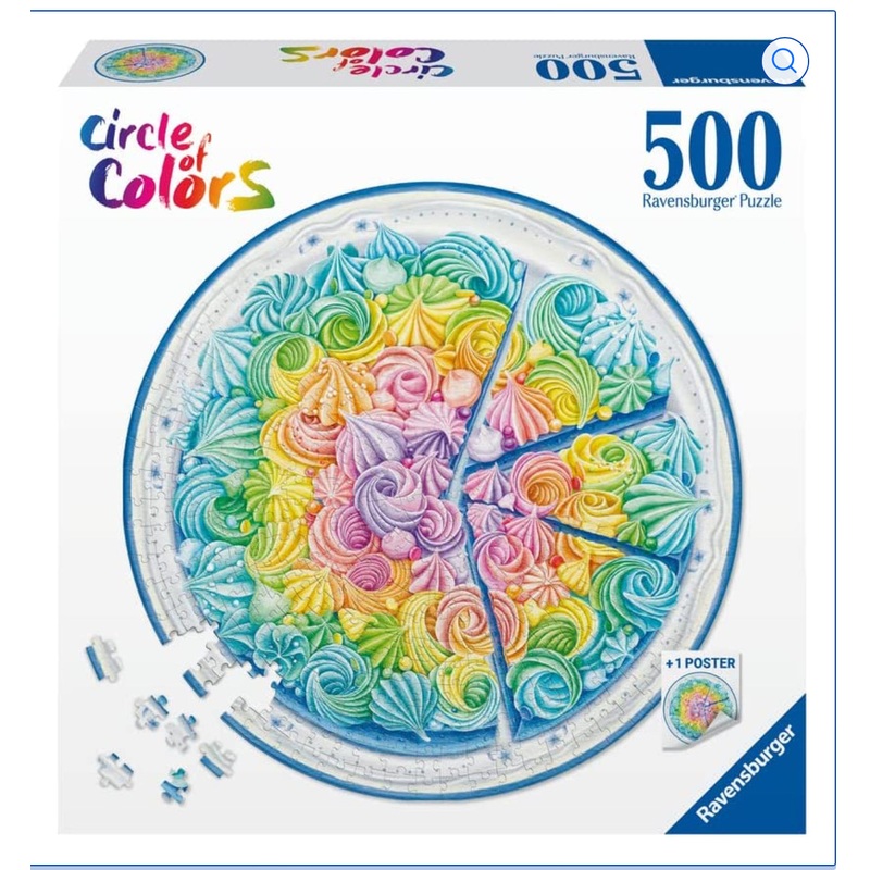 PUZZLE 500PC CIRCLE OF COLOR RAINBOW CAK