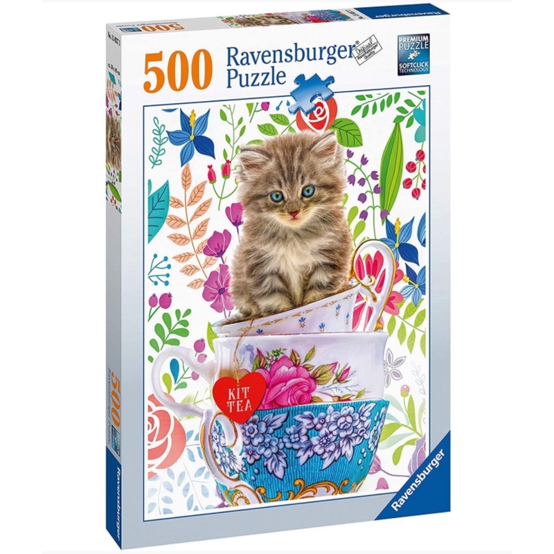 PUZZLE 500PC KITTEN IN A CUP