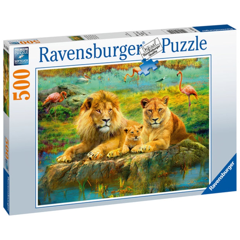 PUZZLE 500PC LIONS AT THE SAVANNAH