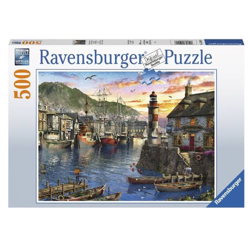 PUZZLE 500PC SUNRISE AT THE PORT NEW