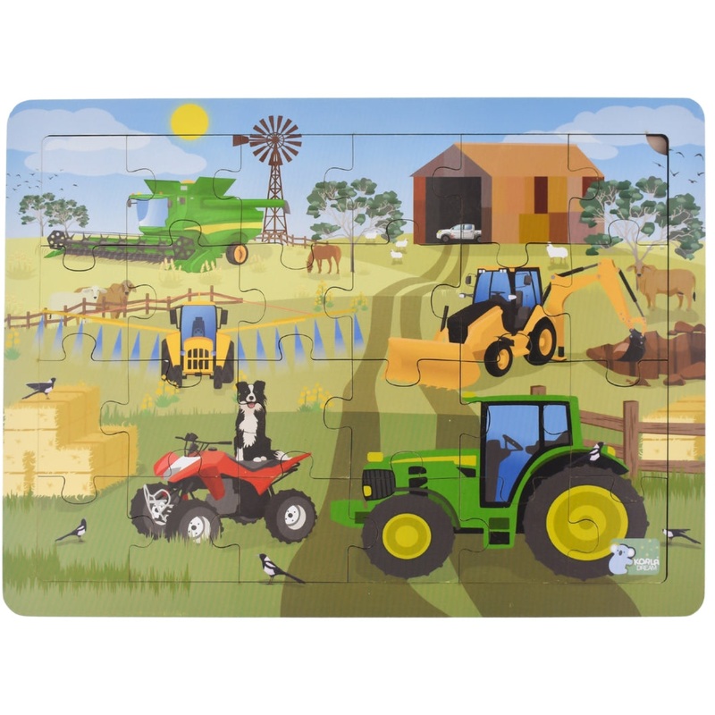 PUZZLE 24PC AUSSIE FARM VEHICLES