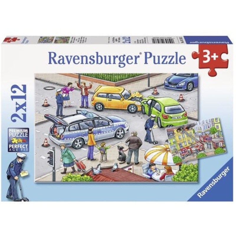 Puzzle 2X12Pc Blue Lights On The Way