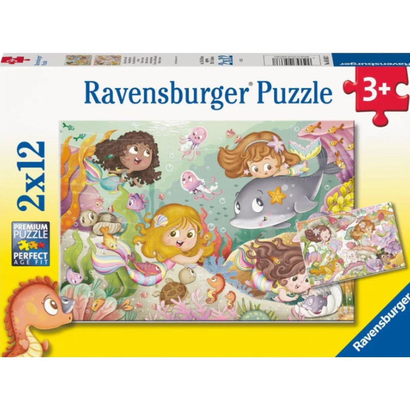 PUZZLE 2X12PC FAIRIES AND MERMAIDS