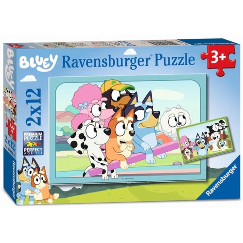 PUZZLE 2X12PC FUN WITH BLUEY
