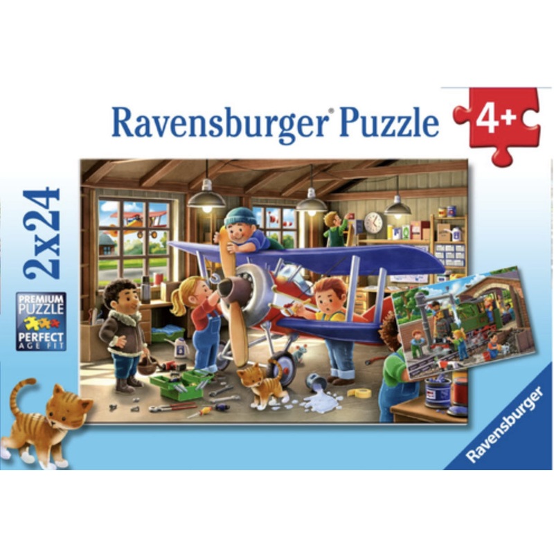 PUZZLE 2X12PC PLANES & TRAINS