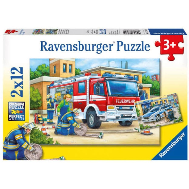PUZZLE 2X12PC POLICE & FIREFIGHTERS
