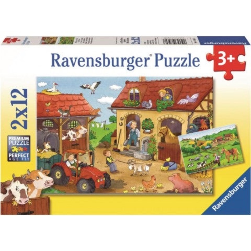PUZZLE 2X12PC WORKING ON THE FARM